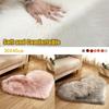 Bedroom Decorative Faux Wool Heart Shaped Carpet Chair Cover Floor Mats Sofa Cushion Seat Pad