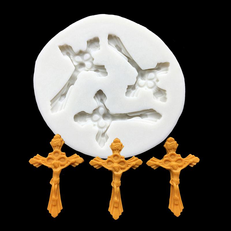 Крест Силиконовая форма Сахарная мастика Шоколад Кекс Форма для выпечки Инструменты для украшения торта из мастики