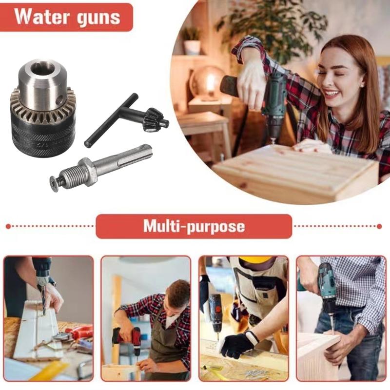 Набор из 3 шт. переходных патронов для дрели Адаптер для дрели Легко преобразует стандартные дрели для ремонта дома и работ по металлу