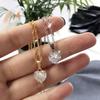 The New Heart Necklaces for Women Silver Gold Chain Heart Pendant Necklace Lover Clavicle Choker Valentine Jewelry Gift