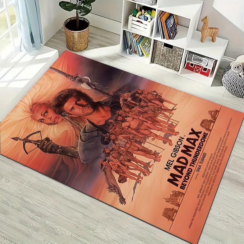 Mad Max Beyond Thunderdome Vintage Movie Area Rug Mel Gibson Post-apocalyptic Floor Carpet Man Cave Decor
