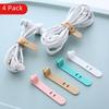 4PCS Home Office Finishing Props, Cable Silicone Cable Management Belt, Data Cable Earphone Cable Charging Cable Cable Organizer