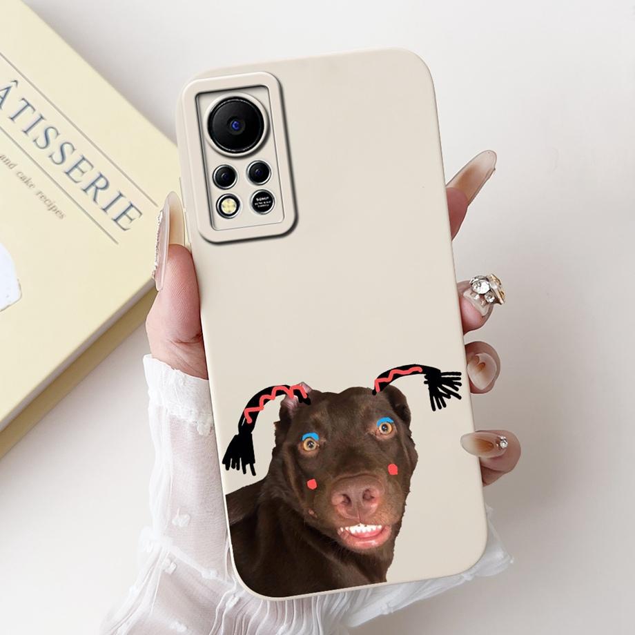 Phone Case for Infinix Hot 11s NFC X6812B Infinix Hot 11s X6812 Protection Cover Soft Liquid Silicone Coque Animals Bumper Shell
