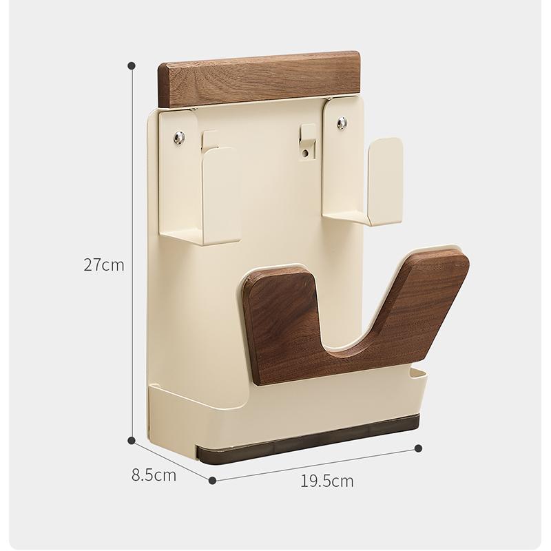 Walnut kitchen pot cover rack, solid wood wall mounted cutting board, storage rack, drainage rack, cutting board bracket