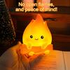 Cute Flame Night Light for Bedroom Cartoon Fake Campfire Light, Warm Glow Bedside Versatile Home Decor Ornament, Portable Cozy Lamp Nursery