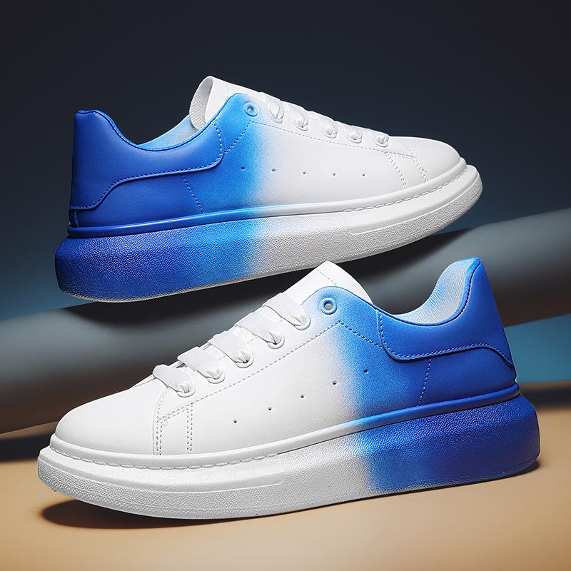 Летние новые градиентные повседневные спортивные туфли для маленькой белой доски