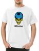 Ukraine Football Skull Flag Mens T-Shirt Hooligan Skull Skull Banner