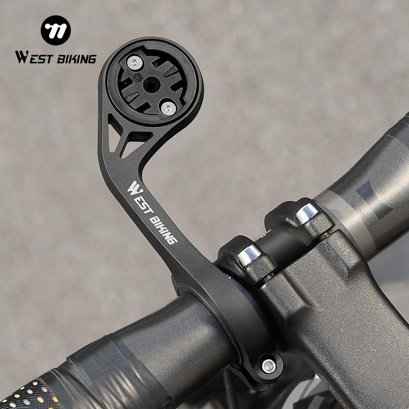 WEST BIKING Bike Handlbar Computer Mount Nylon Support Holder MTB Road Bike Handlebar Extender Base for Garmin Bryton Wahoo