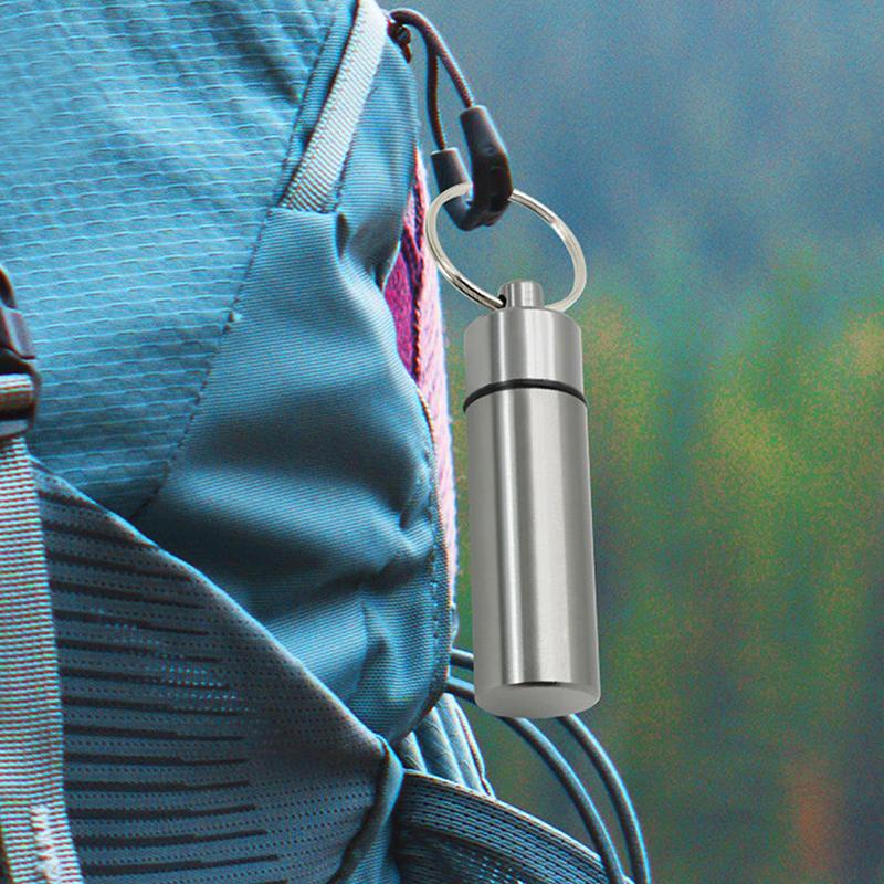 Мини водонепроницаемый алюминиевый сплав таблетка брелок коробка для хранения портативный дорожный контейнер для лекарств держатель для бутылок