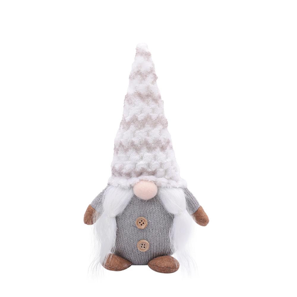 Nordic Plush Knitted Christmas Decoration Faceless Doll New Year Forest Elderly Ornaments