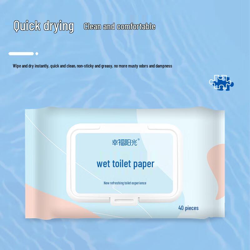 Счастливый Солнечный Влажный Туалетный Бумагу, 40 Листов x 6 Упаковок