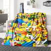 The Simpsons Print Flannel Blanket High Quality Warm Comfortable Cover for All Seasons Perfect for Gifts Home Decor