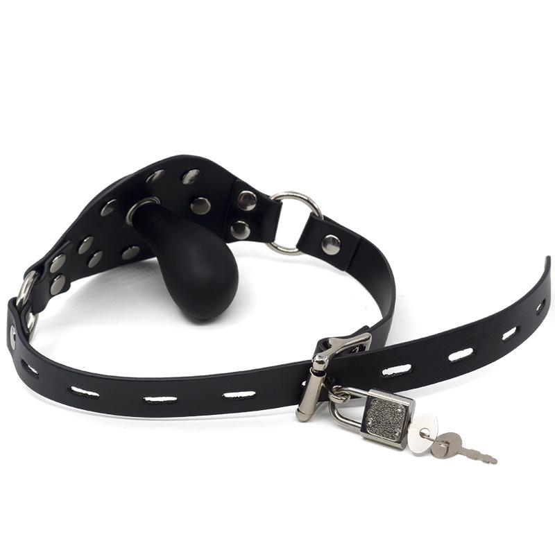 Надувной силиконовый кляп и маска для бондажа, набор