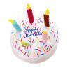 Birthday Cake Stuffed Toy Funny Soft Birthday Cake Chew Toy for Dogs Cats 7.87x8.27in