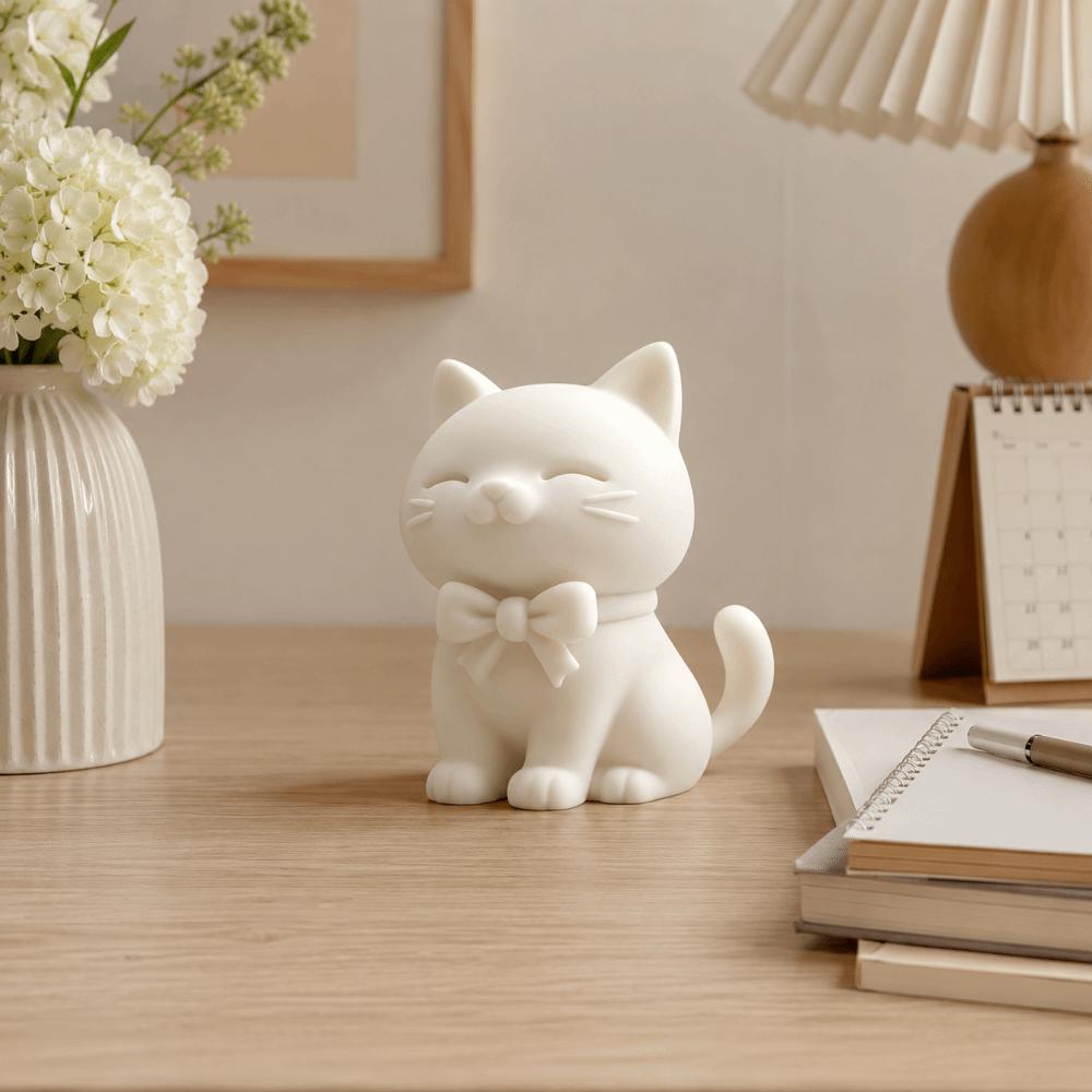 5cm Pet Figurine 3D Printed Desktop Ornaments Cartoon Cat Statue Collection
