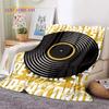 3D Vinyl Record Music DJ Screen Tape Soft Blankets,Keep Warm Throw Blanket Comfortable Blanket for Picnic Beds Sofa Home Bedroom
