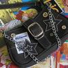 Women Crossbody Bags Korean Harajuku Goth Star Girl Black Hand Bag Fairy Grunge Aesthetic Wallet Shoulder Handbag Purses Baguette Tote Bags
