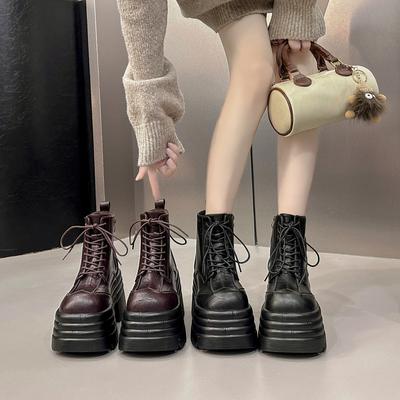 Осень 2025 новая тяжелая промышленность новый цвет лака модный дизайн универсальные маленькие кожаные туфли платформа британский стиль ретро женская обувь