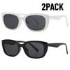 2PACK Retro Y2K Style Small Square Sunglasses Women Cat Eye Sunglasses Fashion Colorful Mirror Goggles Men Punk Sports Glasses