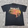 Винтажная футболка Metallica Мужская Женская Футболки Топ 1990-х Pushead Пламенеющий Череп Графика Принт Группы
