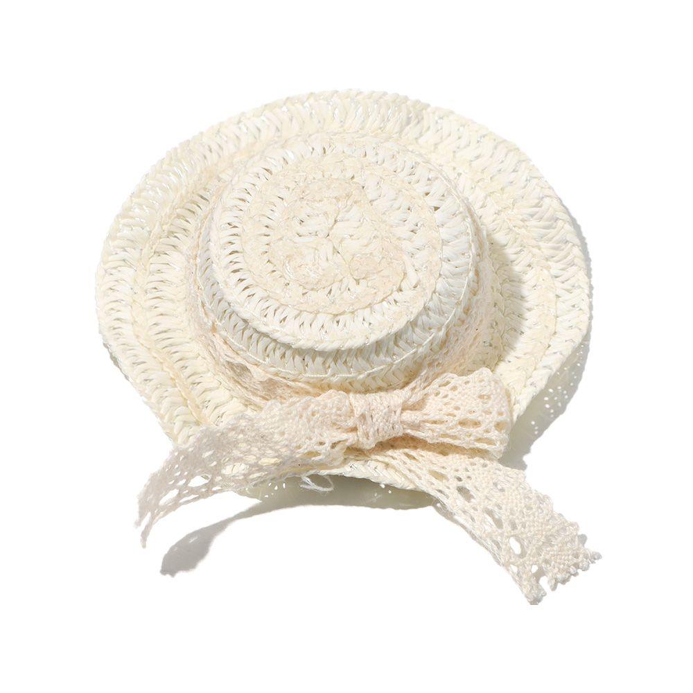 Миниатюрный кружевной бант, мини-кукольная шляпа, аксессуары, украшение для кукольного дома, соломенная шляпа, плетеные вручную шляпы