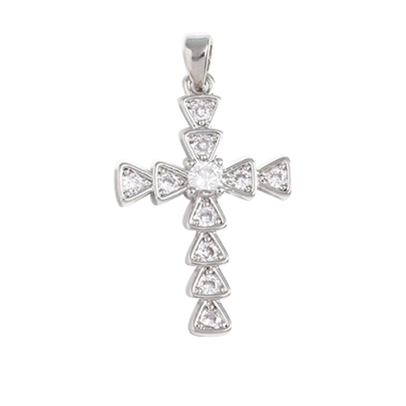 Панк Стиль Медная Циркониевая Подвеска Крест