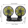 Low Noise Universal Cooling Fan 360° Rotatable Dashboard Air Circulator Fan Dual Head Fan  Desktop