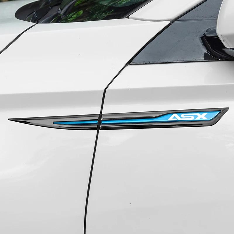 2 шт. Металлические защитные наклейки-ножи на крыло автомобиля для Mitsubishi ASX, наклейки на боковое крыло автомобиля, аксессуары для экстерьера кузова