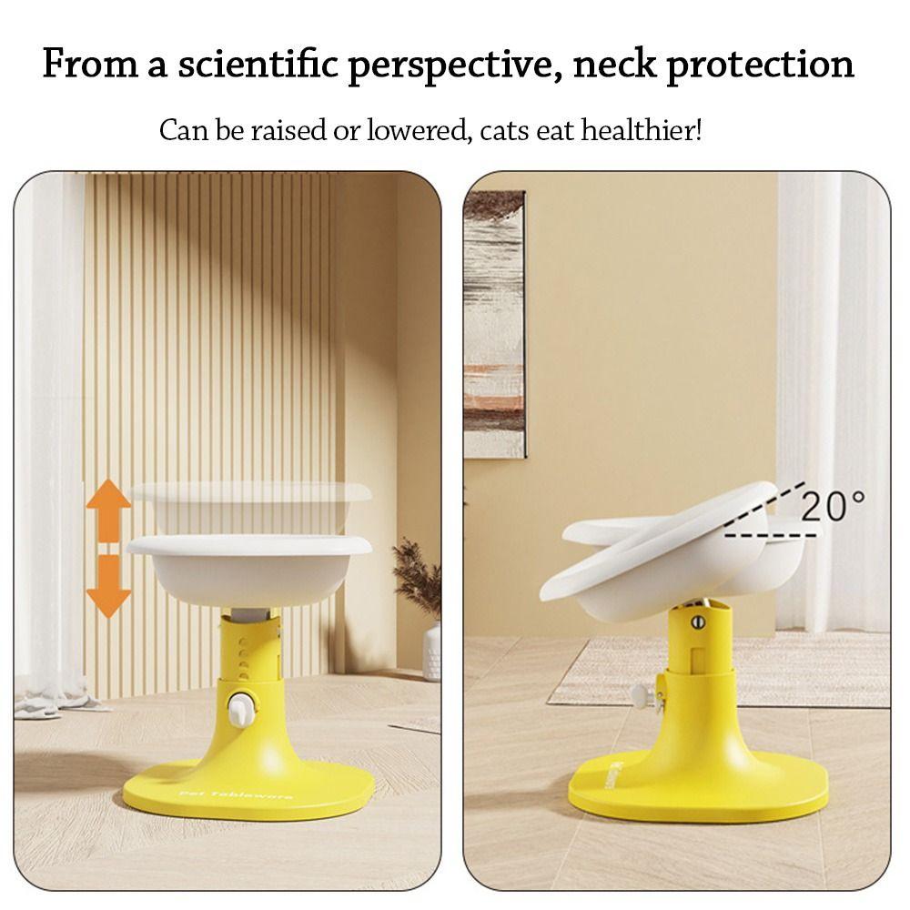Регулируемая по высоте и углу миска для кошек, кормушка для домашних животных двойного назначения, прочные миски для домашних животных