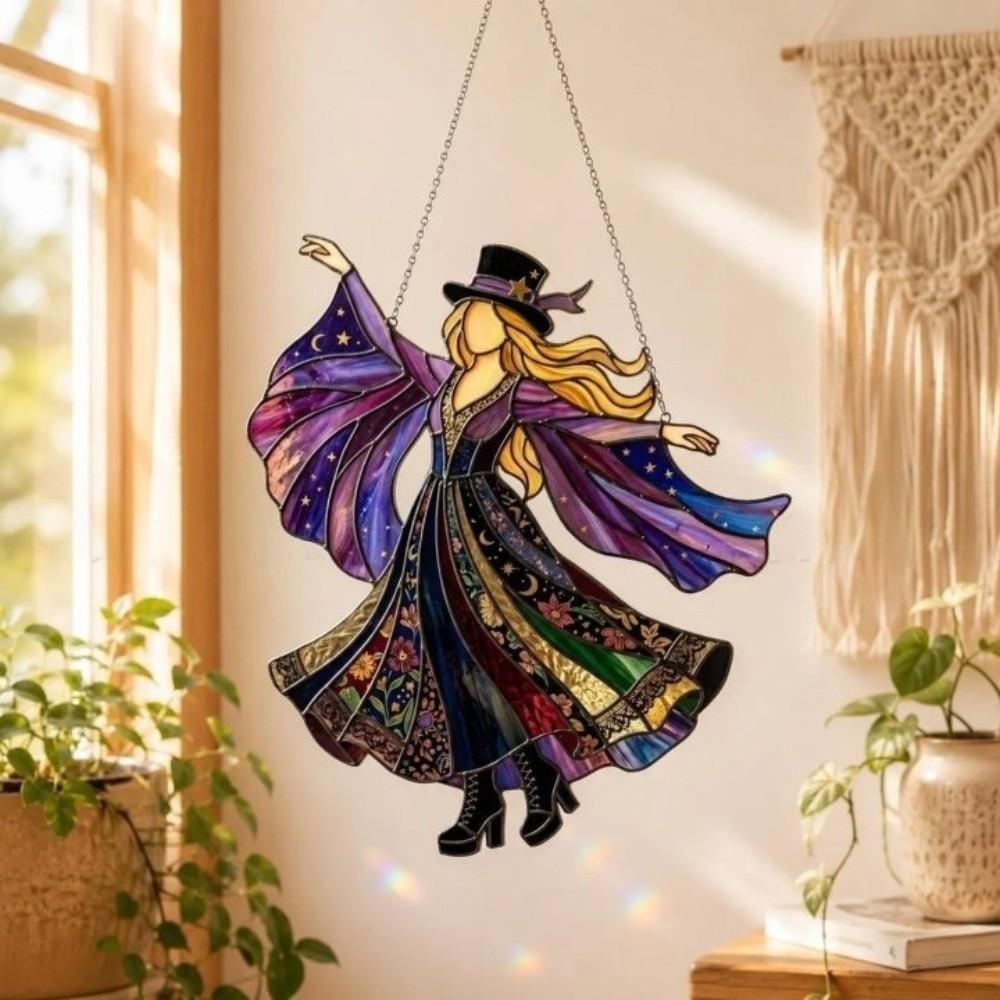 Home Decor Window Pendant Dancing Lady Hanging Suncatcher Garden Decor Wind Spinner Home
