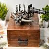 22.86 Cm Marine Sextant Working Model Brass Sextant Marine Collectible With Wooden Box