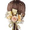 Hair Dried Hair Gold Lace Popular Hair Graduation Japanese All Head Preserved Dried Artificial Skeleton Braids Ornaments, Flowers, Accessories,