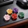 Миниатюрная фигурка кошачьей лапки из натурального целебного камня, статуэтка ручной работы, коллекционный предмет, духовные подарки для любителей кошек, женщин