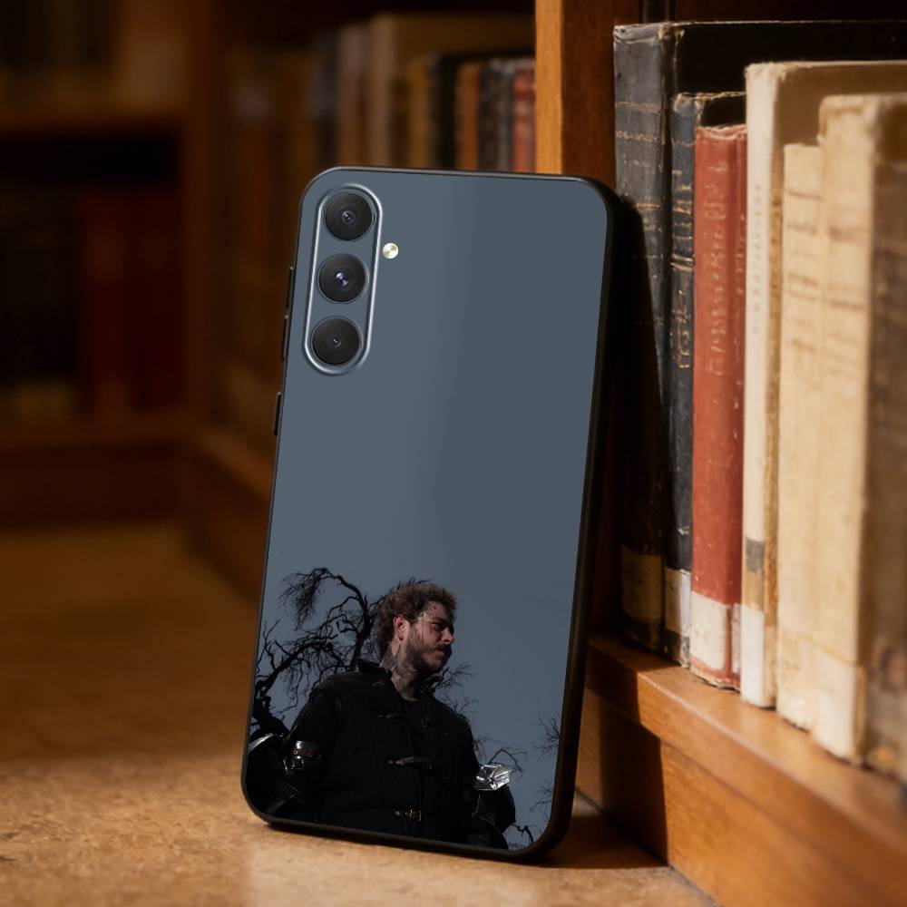 Чехол для телефона King P-Post M-Malone для Samsung S26, S25, S24, S23, S22, S21, Ultra, Plus, FE Черный Мягкий Чехол