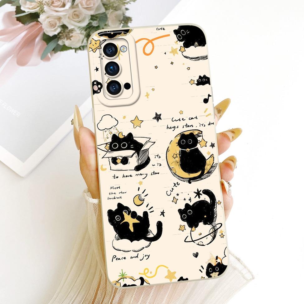 Casing For Oppo Reno4 5G Cover Fashion Cartoon Cute Funny Painted Silicone Phone Case For Oppo CPH2091 PDPM00 PDPT00