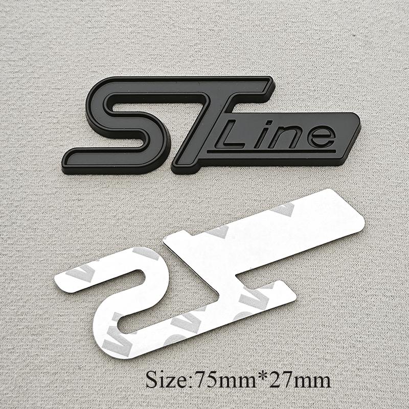 BLFE6 3D Металлический Логотип Стайлинга Автомобиля STLine ST Задний Значок на Багажник Передняя Решетка Эмблема Для Ford Foucs Fiesta Mondeo Escape Внешняя Аксессуар