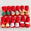 Newborn Baby Boys Girls Socks Anti Slip Winter Thick Warm Infant Toddler Christmas New Year's Short Floor Children Socks