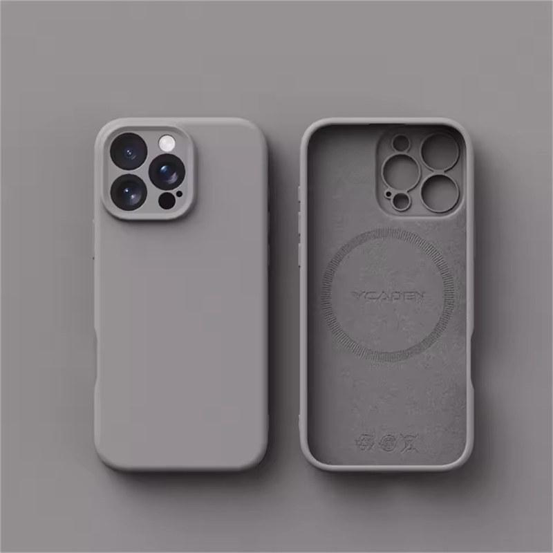 Роскошный жидкий силиконовый чехол для телефона Magsafe для iPhone 16 Plus 15 14 13 12 15 Pro Max 11 с беспроводной зарядкой, гладкий чехол