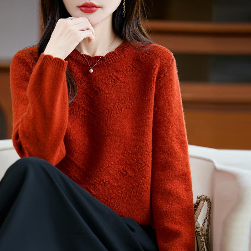 Женский кашемировый свитер Qinghe кашемир 30% кашемир 70% шерсть осенне-зимний пуловер теплый и модный