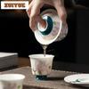 120ml Hand-painted Iris Bead Curtain Gaiwan Zen Tea Tureen Tea Bowl With Lid Kit Tea Maker Cover Bowl Chinese Tea Set Craft