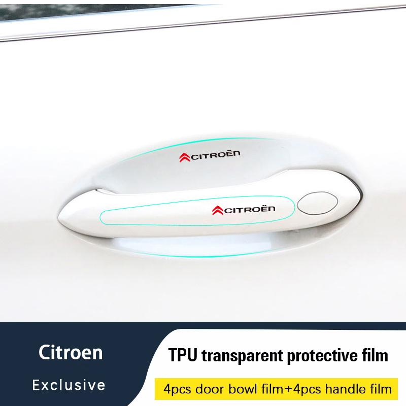 FRPM6 8pcs Car Door Handle Stickers Transparent Protector Film For Citroen C1 DS3 C2 C3 Vts C4 Saxo C4L C5 C6 C8 Xsara C3-XR Picasso