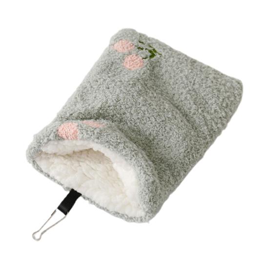 Мешок для сна для хомяка, подвесной ветрозащитный, устойчивый к укусам, несущий упор для отдыха с вышивкой, легкий доступ, спальный мешок для хомяка, клетка для домашних животных