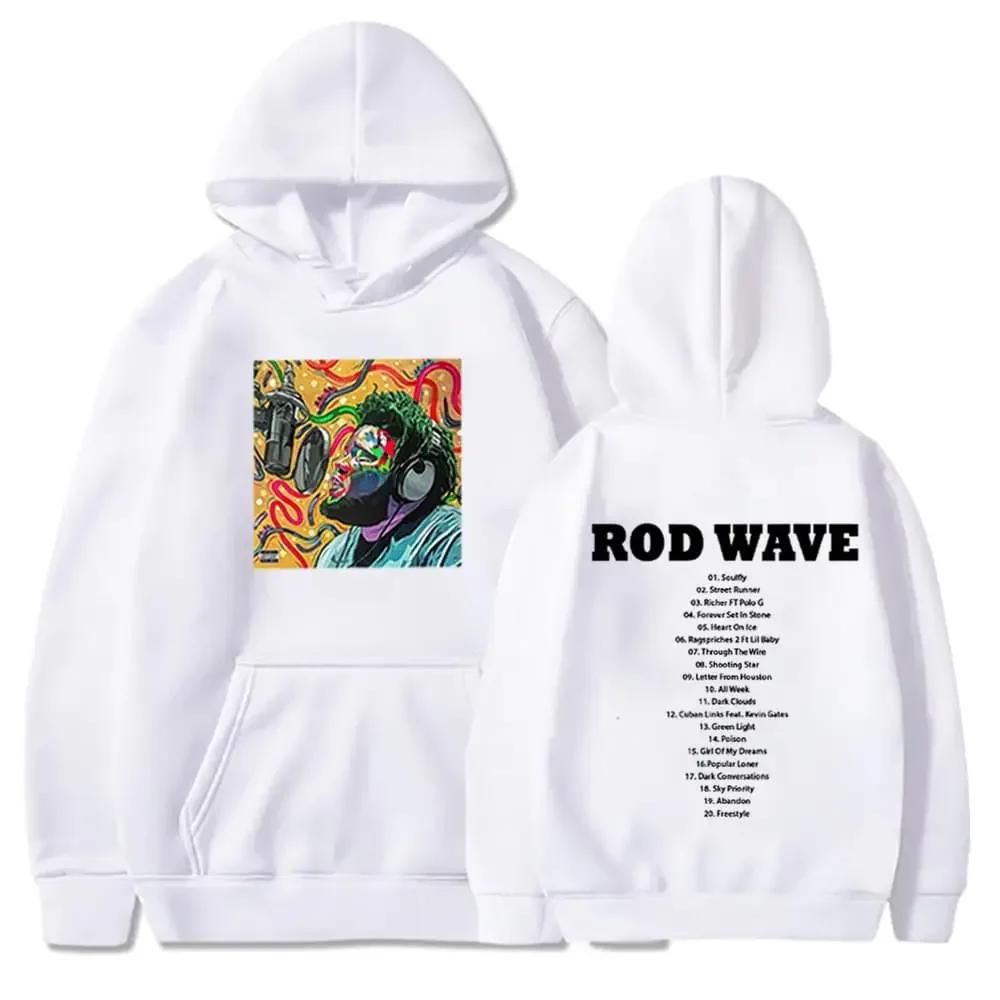 Толстовки с капюшоном Rapper Rod Wave Streetwear Y2k Hoodie Harajuku Casual Pullover Oversize Fleece Hoody Long Sleeve Printed Hoody