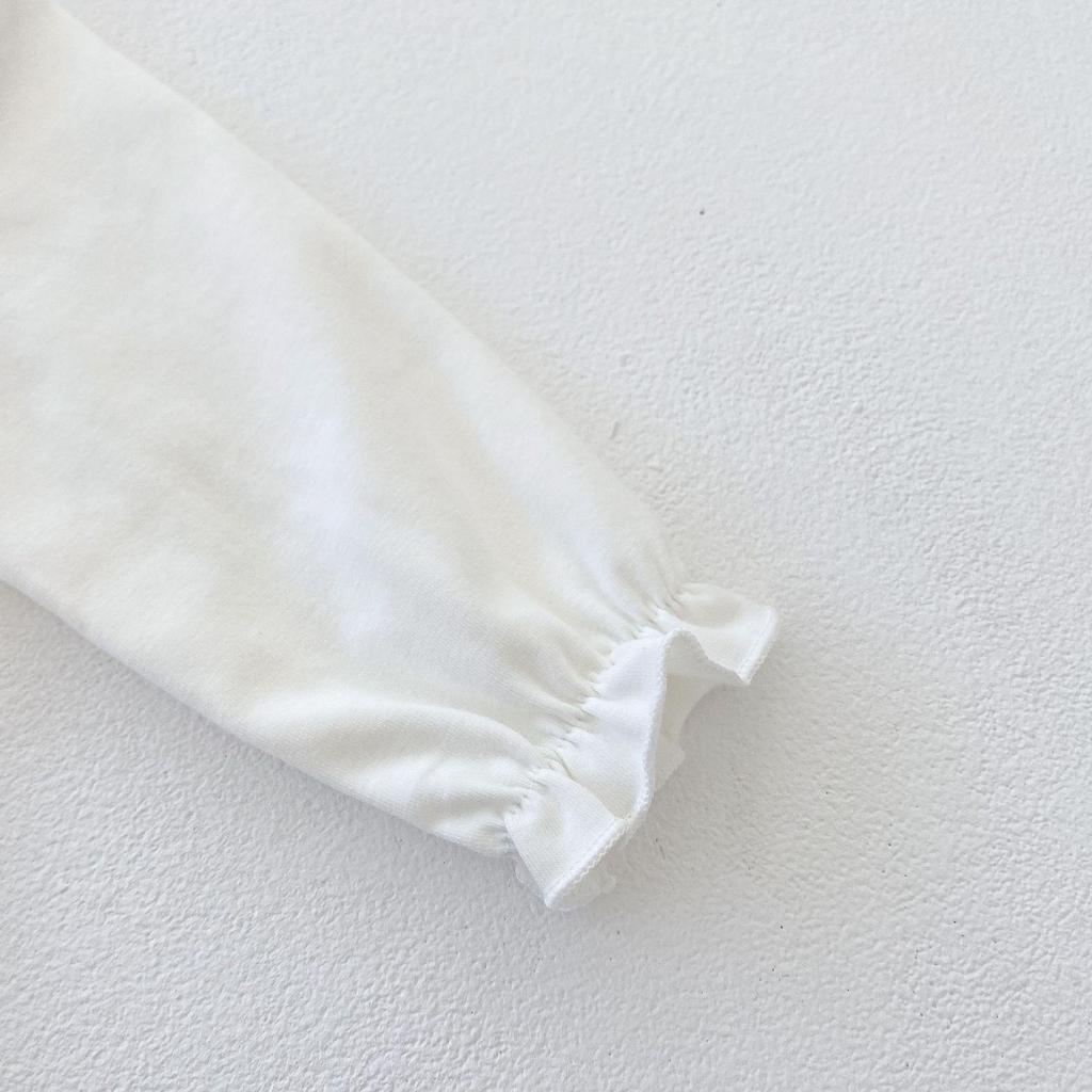 2024 Spring/Autumn Lace Collar Long-Sleeve Jumpsuit for Newborn Girls