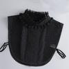 Women Lace Fake Collar Female Vintage Detachable Shirt Collar Neckwear False Collar Lapel Blouse Top Women Clothes Accessories