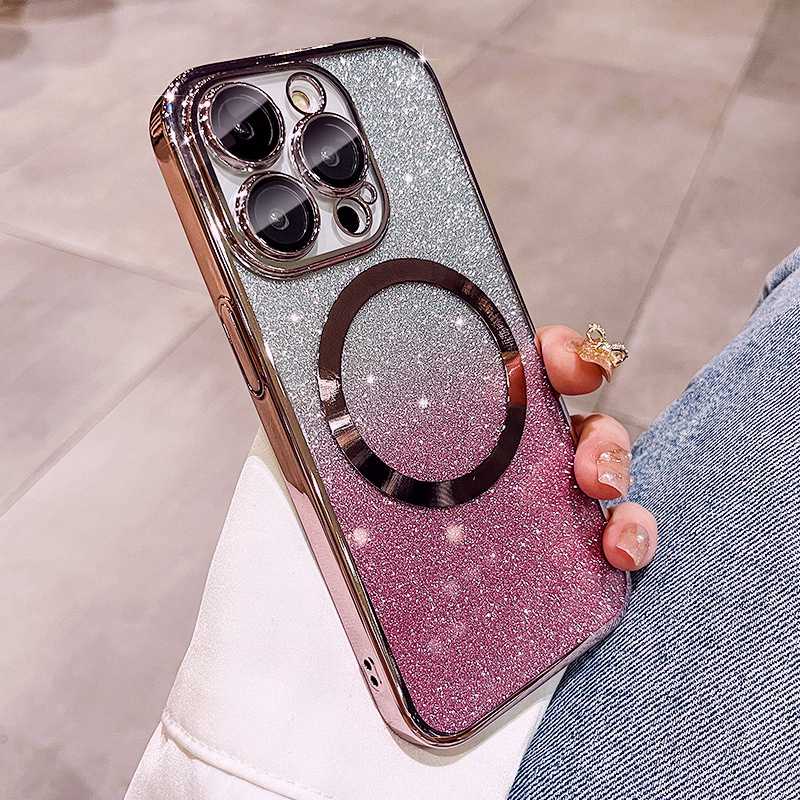 Градиентный блестящий гальванизированный чехол для телефона с магнитным кольцом для Realme Note 60 50 C75 C67 C65 C63 C61 C55 C53 C51 C35 C31 C30 C20 C2 Обложка