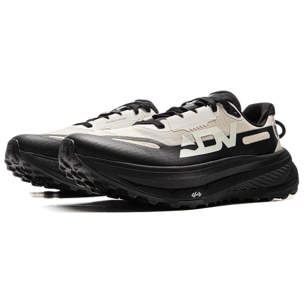 Li Ning De Lu Textile, TPU Низкие кроссовки для трейлраннинга Мужские Белый Черный ARNV009-15