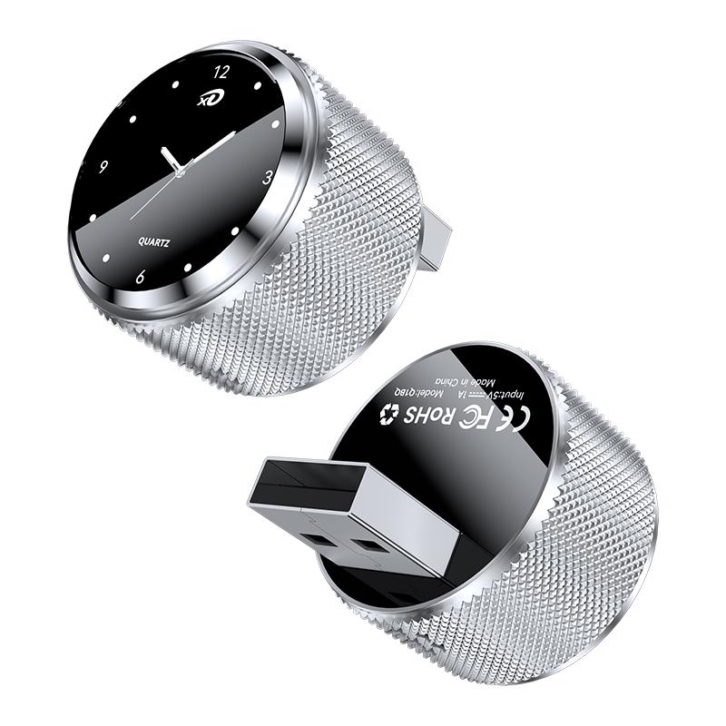 2IN1 Wireless Carplay Adapter Wired To Wireless Carplay Adapter with Car Clock for OEM Car Navigation System Plug & Play