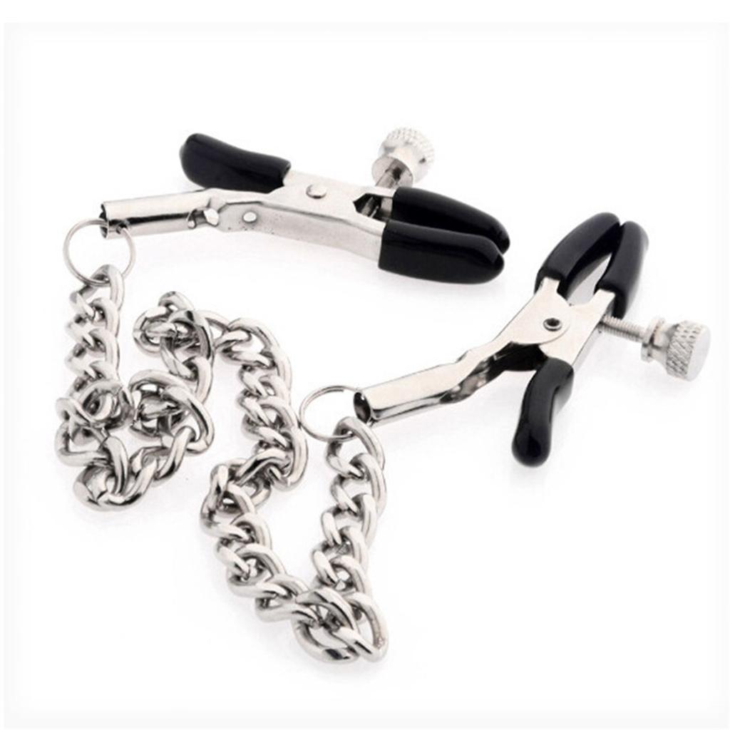Регулируемые прижимные зажимы, зажимы, ювелирные изделия, не пирсинговые кольца для сосков с металлической цепочкой