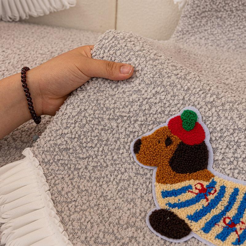 1 Piece Cute Dachshund Embroideried Dog Patches For Girls Bag Diy Small Glue Sticker For Kids Clothes Hairclip Designer